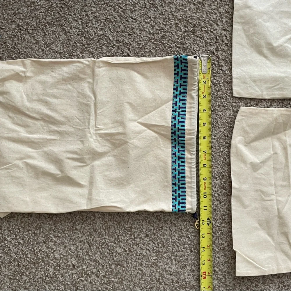 Tory Burch Canvas Drawstring Dust Bags – Set of 3 – Authentic